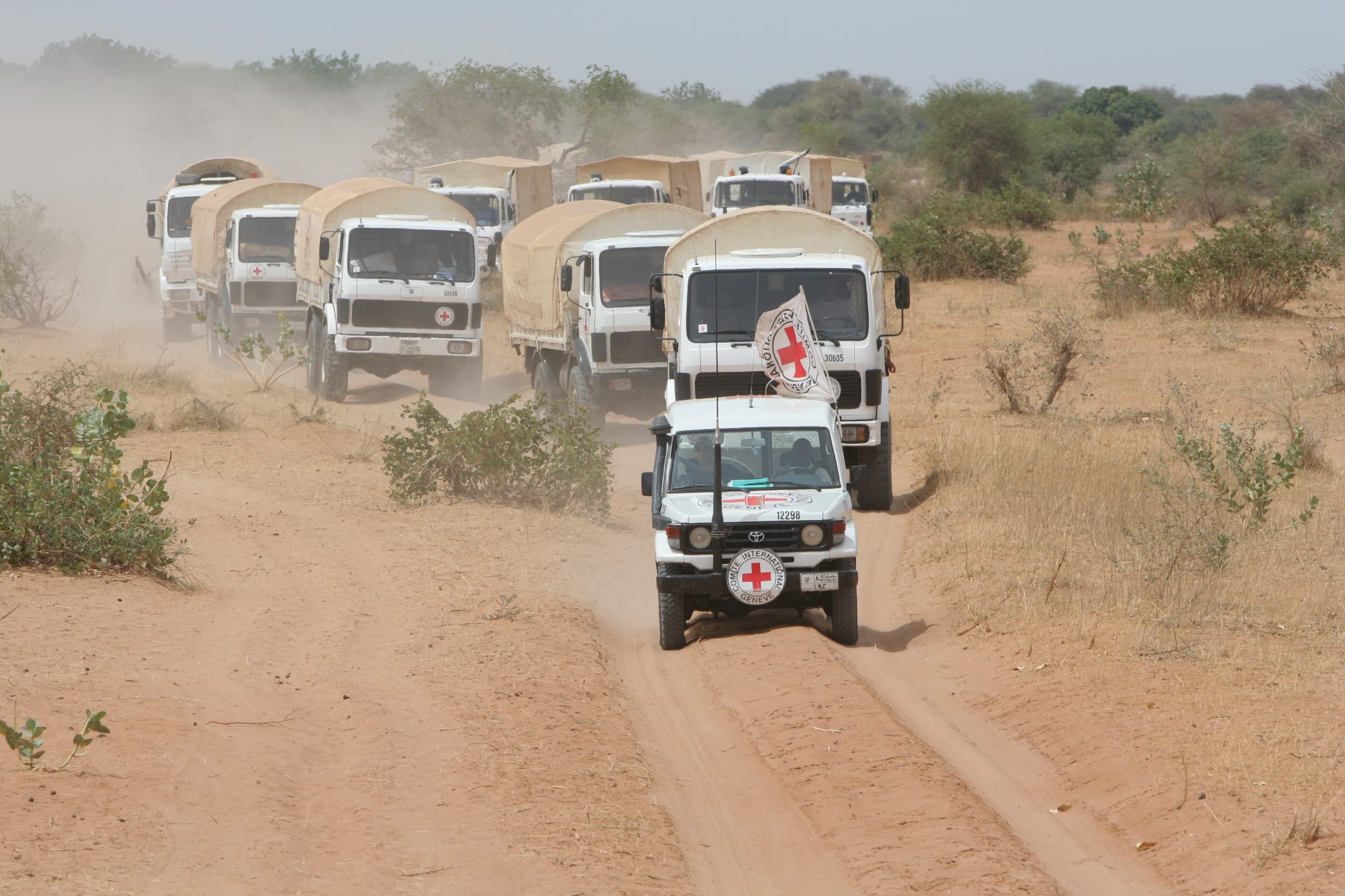 Convoi de camions du CICR, entre Gereida et El Fasher